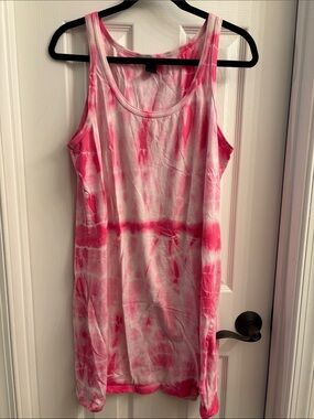 Moda International Pink Tie-Dye Tank Dress